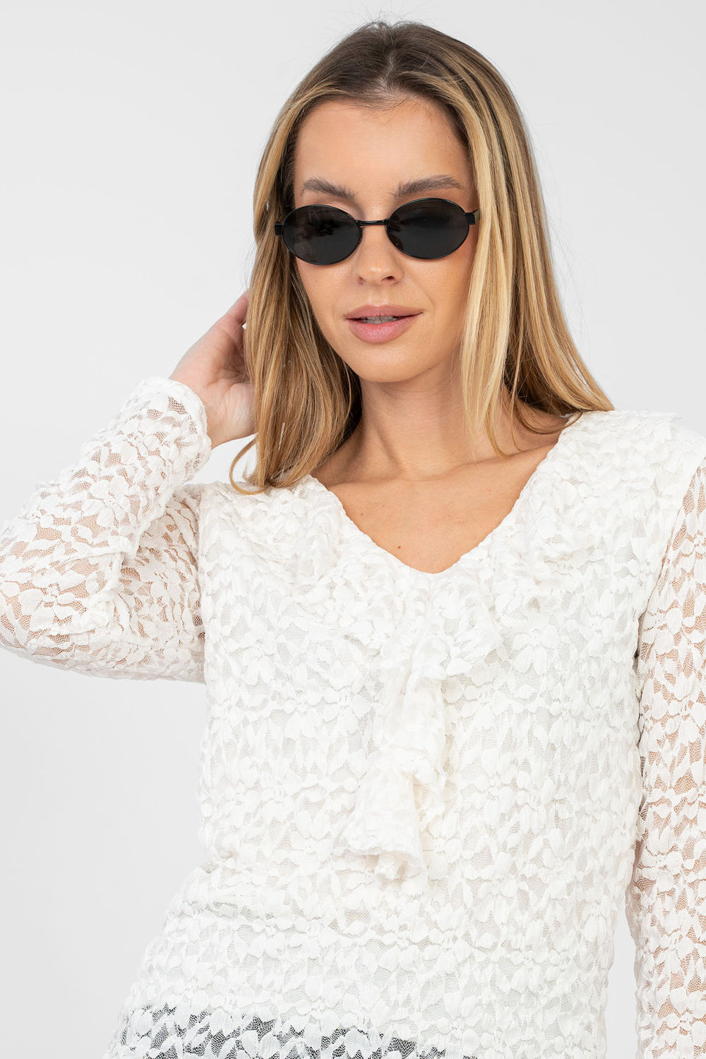 Kanten blouse model 223842 Rue Paris - Afbeelding 4