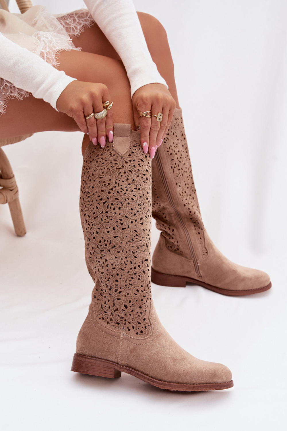 Opengewerkte laarzen model 224439 Step in style