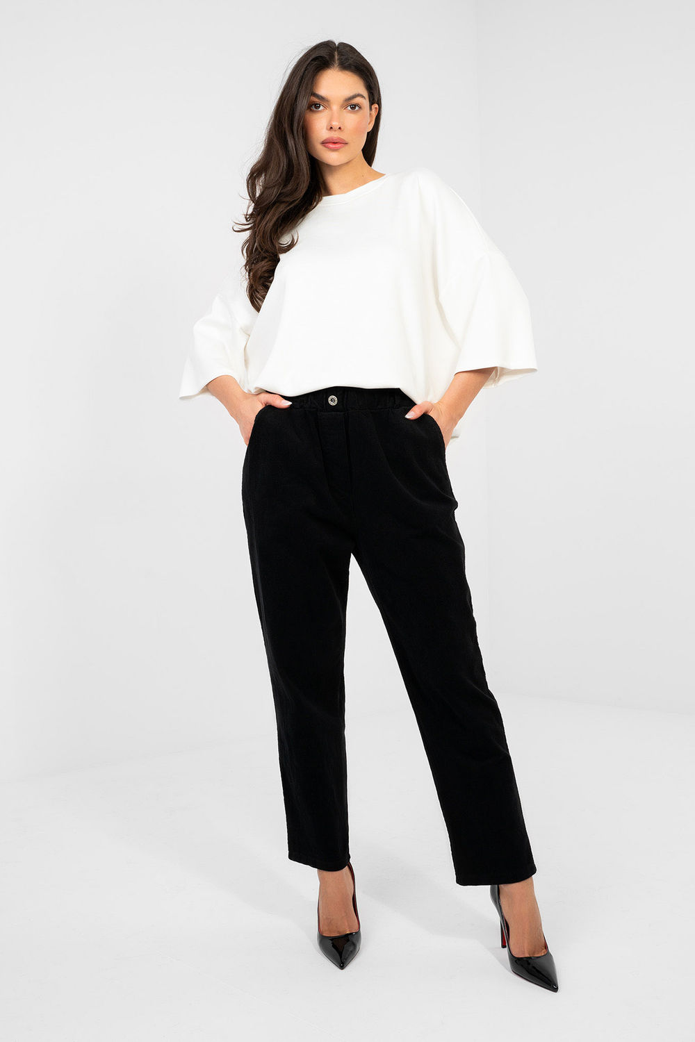 corduroy broek model 224841 Italy Moda
