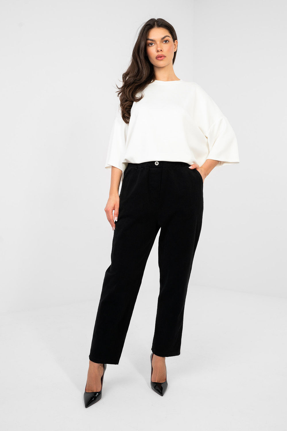 corduroy broek model 224841 Italy Moda - Afbeelding 2