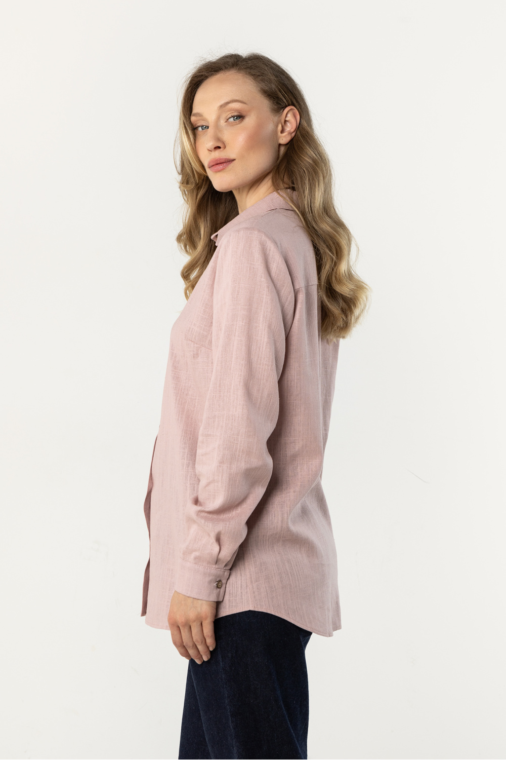 Overhemd met lange mouwen model 225315 awama - Afbeelding 2