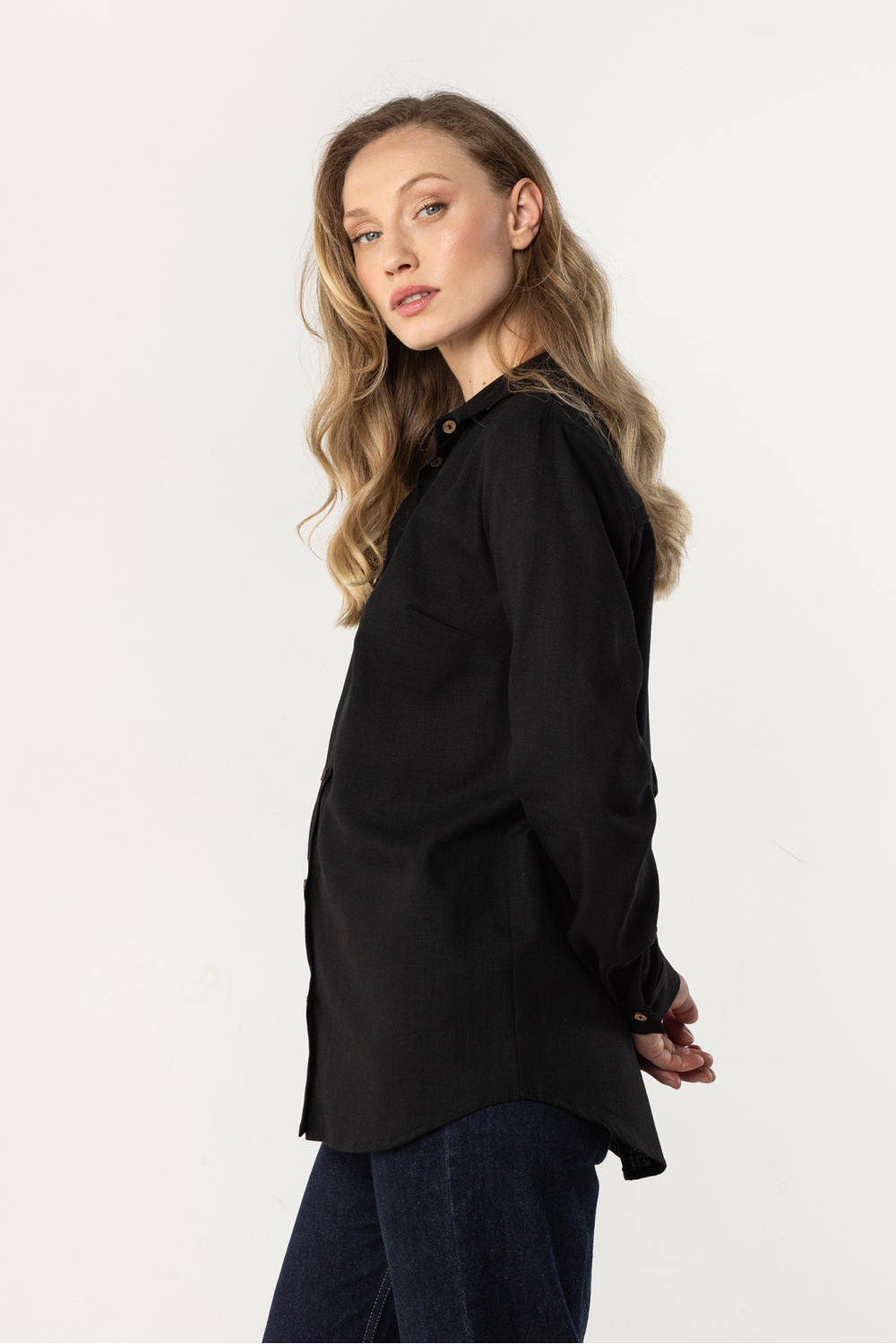 Overhemd met lange mouwen model 225316 awama - Afbeelding 2