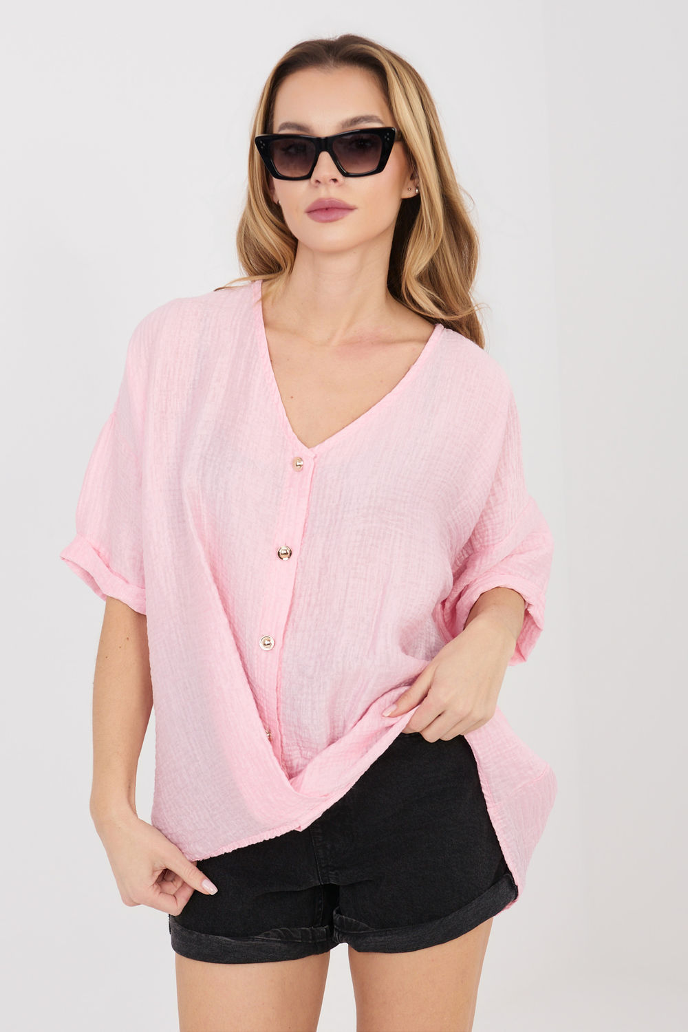 Overhemd met korte mouwen model 225510 Italy Moda