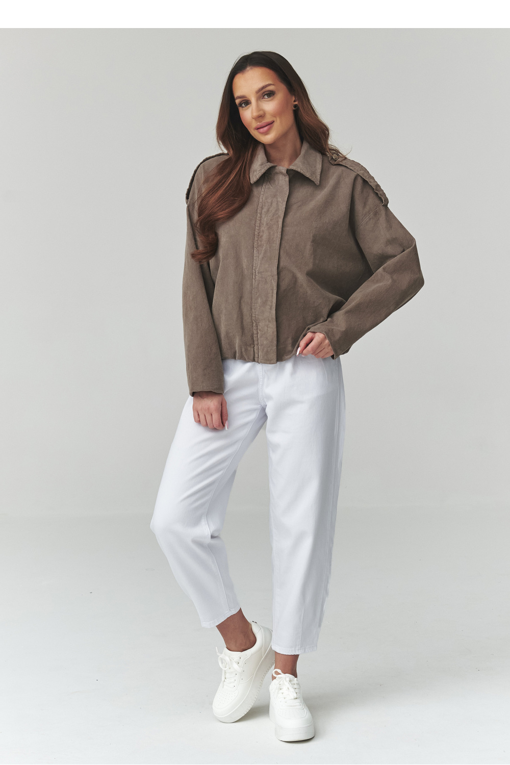 Corduroyjas model 225690 Makadamia - Afbeelding 2