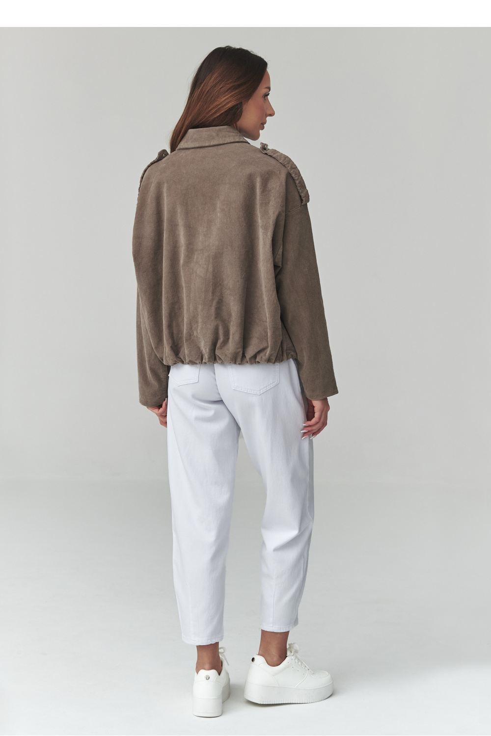 Corduroyjas model 225690 Makadamia - Afbeelding 3
