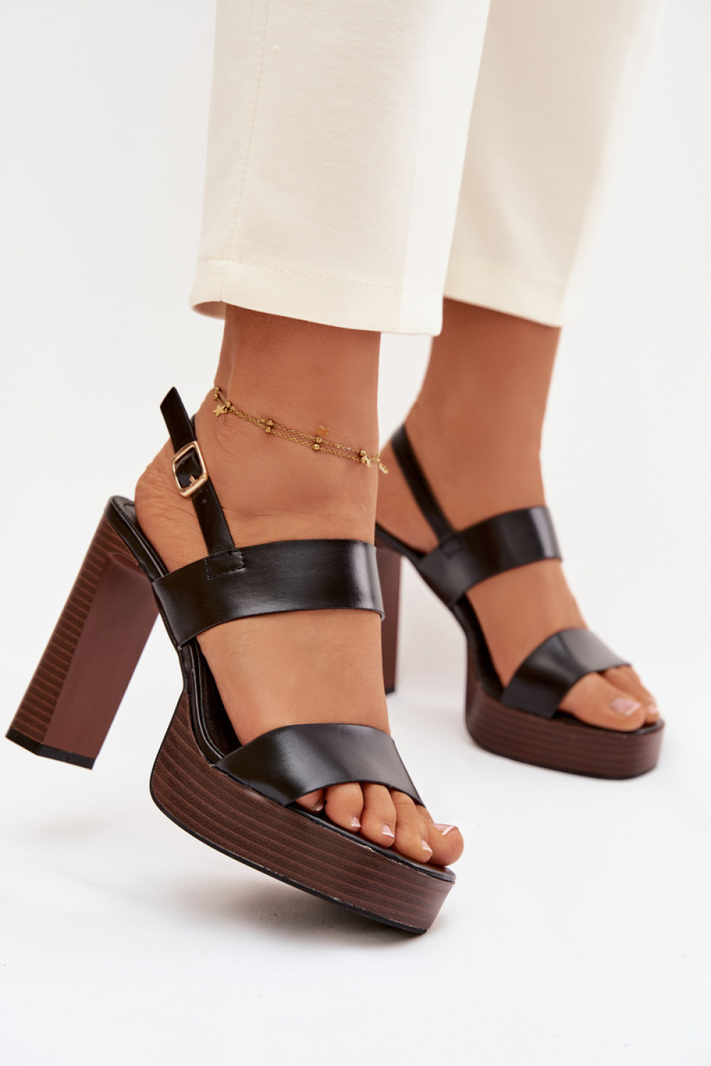 sandalen op hak model 226116 Step in style