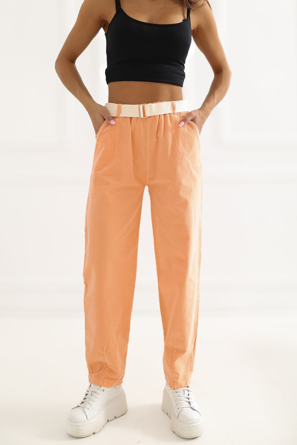corduroy broek model 226458 Italy Moda - Afbeelding 4