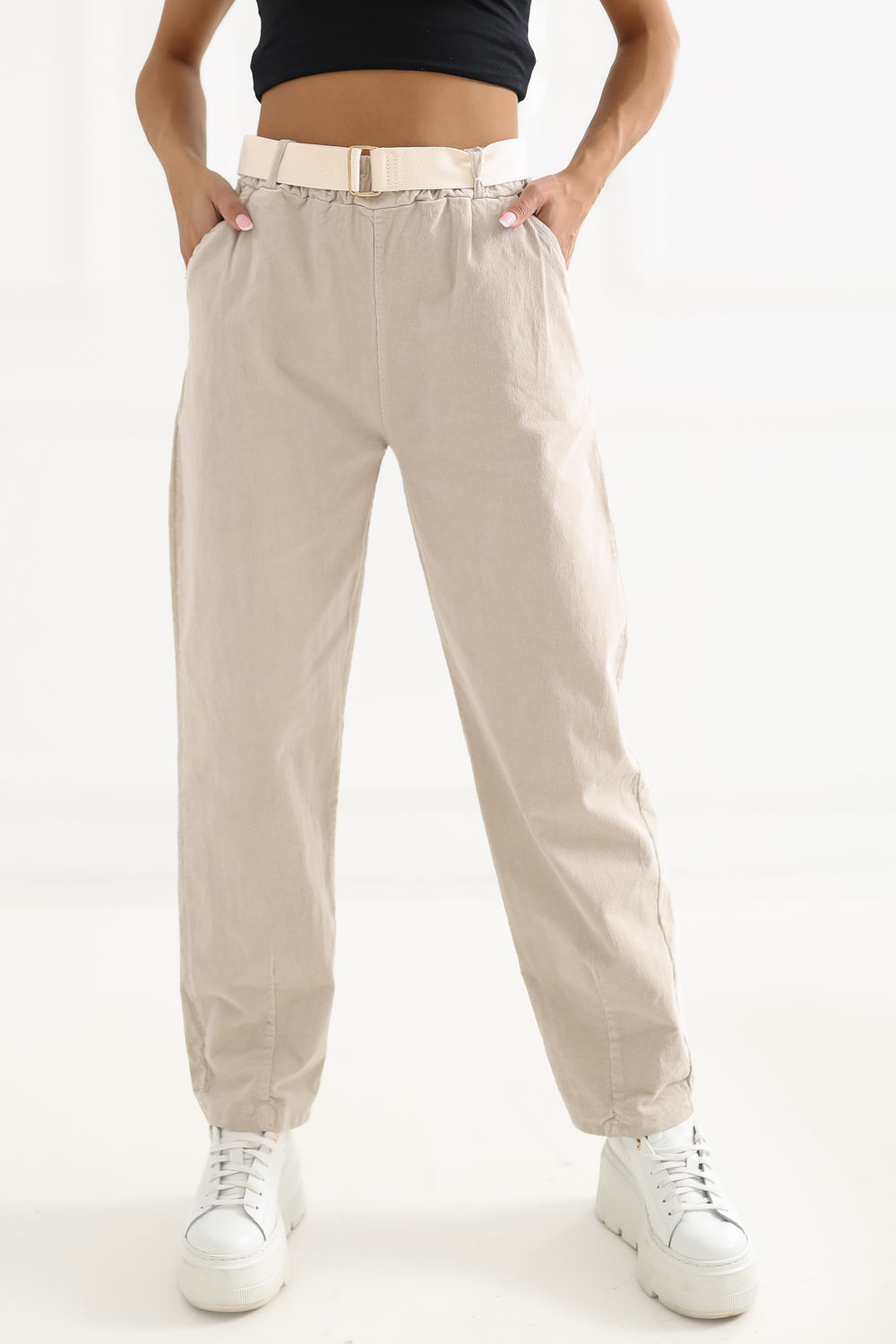 corduroy broek model 226459 Italy Moda