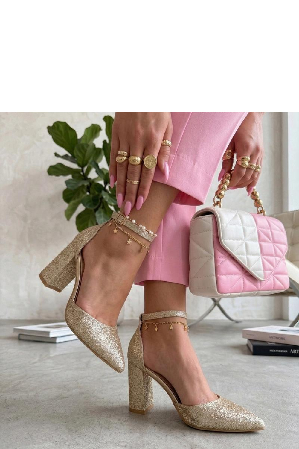Pumps met dikke hak model 226566 Solea - Afbeelding 2