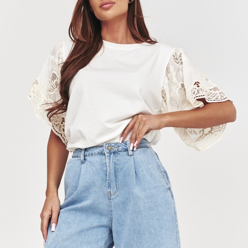 Jeans shorts model 228315 Makadamia