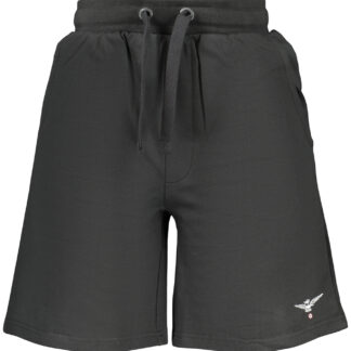 MILITARY ACADEMY MEN'S BLACK SHORT TRACKSUIT TROUSERS