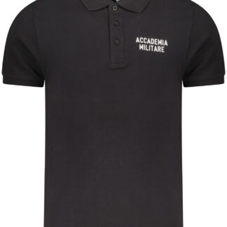 MILITARY ACADEMY BLACK MEN'S SHORT SLEEVE POLO