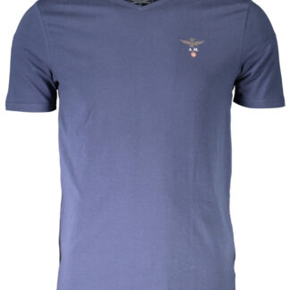 AERONAUTICA MILITARE MEN'S BLUE OUTDOOR T-SHIRT