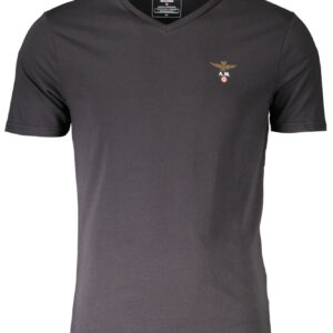 AERONAUTICA MILITARE BLACK MEN'S OUTERWEAR T-SHIRT