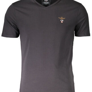 AERONAUTICA MILITARE BLACK MEN'S OUTERWEAR T-SHIRT