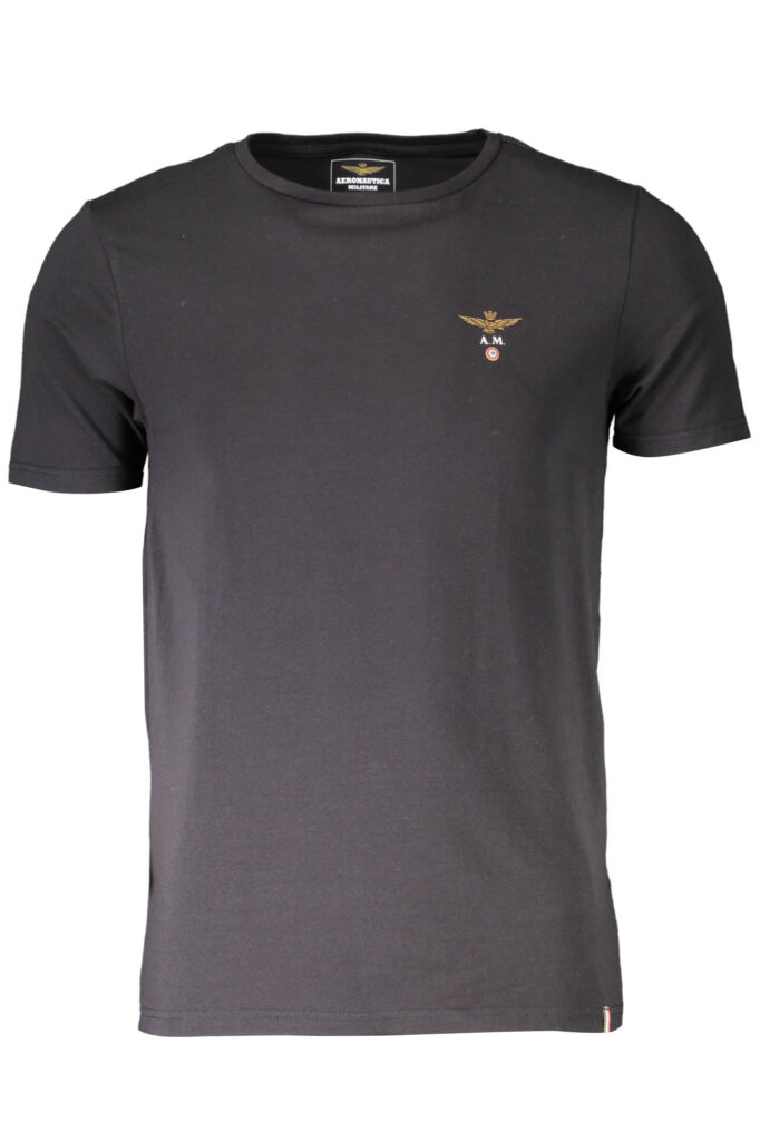 AERONAUTICA MILITARE BLACK MEN'S OUTERWEAR T-SHIRT