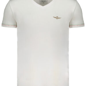AERONAUTICA MILITARE MEN'S WHITE SHORT SLEEVE T-SHIRT