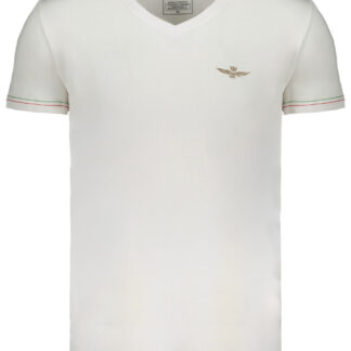 AERONAUTICA MILITARE MEN'S WHITE SHORT SLEEVE T-SHIRT
