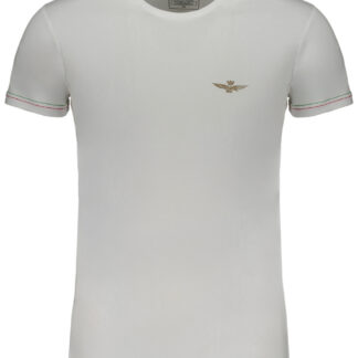 AERONAUTICA MILITARE MEN'S WHITE SHORT SLEEVE T-SHIRT