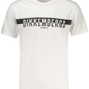 BIKKEMBERGS MEN'S SHORT-SLEEVE T-SHIRT WHITE