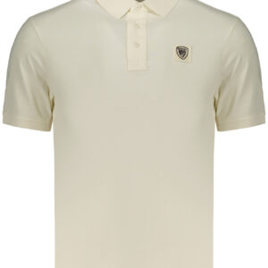 BLAUER APPAREL MEN'S SHORT-SLEEVE POLO SHIRT WHITE