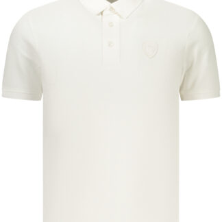 BLAUER APPAREL MEN'S SHORT-SLEEVE POLO SHIRT WHITE