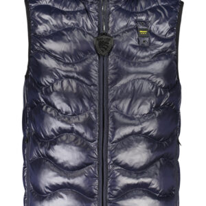 BLAUER APPAREL MEN'S BLUE SLEEVELESS JACKET