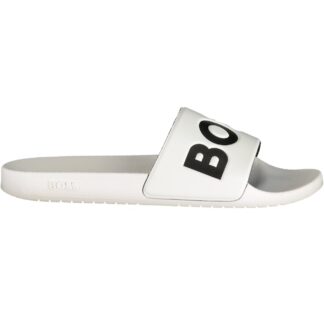 BOSS FOOTWEAR MEN'S WHITE SLIPPER