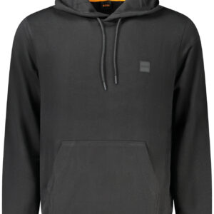 BOSS MEN'S BLACK ZIP-UP SWEATSHIRT