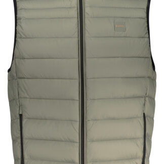 BOSS MEN'S GREEN SLEEVELESS JACKET