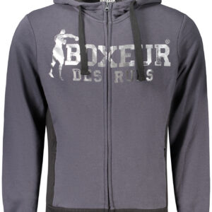 BOXEUR DES RUES MEN'S GRAY ZIP SWEATSHIRT