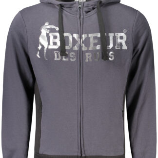 BOXEUR DES RUES MEN'S GRAY ZIP SWEATSHIRT