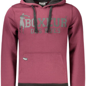 BOXEUR DES RUES MEN'S RED ZIP-UP SWEATSHIRT