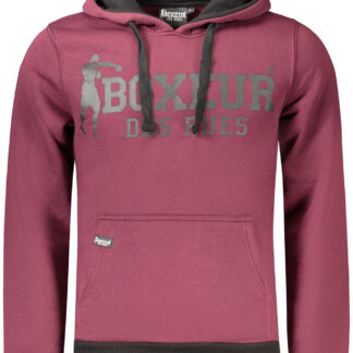 BOXEUR DES RUES MEN'S RED ZIP-UP SWEATSHIRT