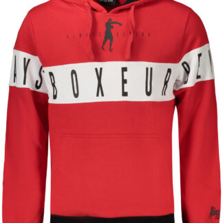 BOXEUR DES RUES MEN'S RED ZIP-UP SWEATSHIRT