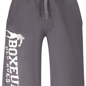 BOXEUR DES RUES MEN'S SHORT TRACKSUIT TROUSERS GREY