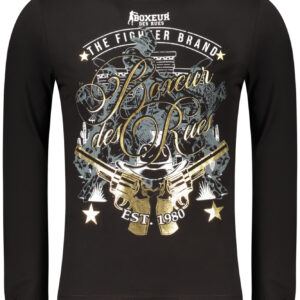 BOXEUR DES RUES MEN'S LONG-SLEEVED T-SHIRT BLACK