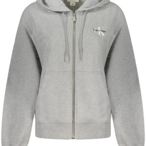 CALVIN KLEIN WOMEN'S ZIPPED SWEATSHIRT GREY
