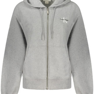 CALVIN KLEIN WOMEN'S ZIPPED SWEATSHIRT GREY