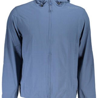 CALVIN KLEIN MEN'S BLUE ZIPPED SWEATSHIRT