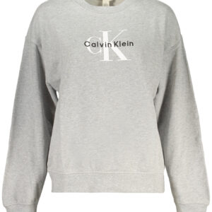 CALVIN KLEIN WOMEN'S GRAY ZIP-UP SWEATSHIRT
