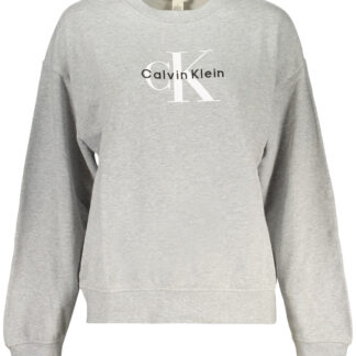 CALVIN KLEIN WOMEN'S GRAY ZIP-UP SWEATSHIRT