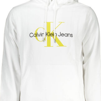 CALVIN KLEIN MEN'S WHITE ZIPLESS SWEATSHIRT