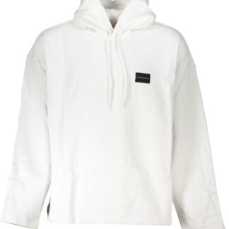 CALVIN KLEIN MEN'S WHITE ZIPLESS SWEATSHIRT