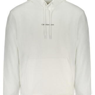 CALVIN KLEIN MEN'S WHITE ZIPLESS SWEATSHIRT