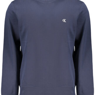 CALVIN KLEIN MEN'S BLUE ZIP-UP SWEATSHIRT