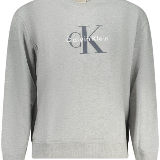 CALVIN KLEIN MEN'S GRAY ZIP-UP SWEATSHIRT