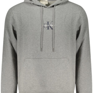 CALVIN KLEIN MEN'S GRAY ZIP-UP SWEATSHIRT