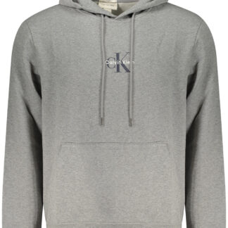 CALVIN KLEIN MEN'S GRAY ZIP-UP SWEATSHIRT