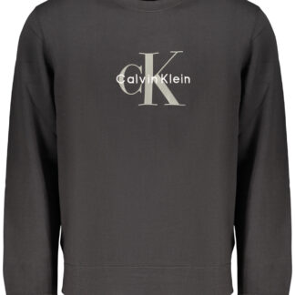 CALVIN KLEIN MEN'S BLACK ZIP-UP SWEATSHIRT